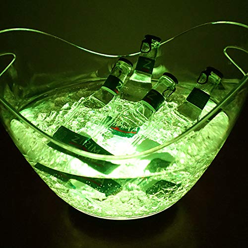 Amazon｜光る ワインクーラー 楕円形 幅35cm×奥行25.5cm×高さ28.5cm